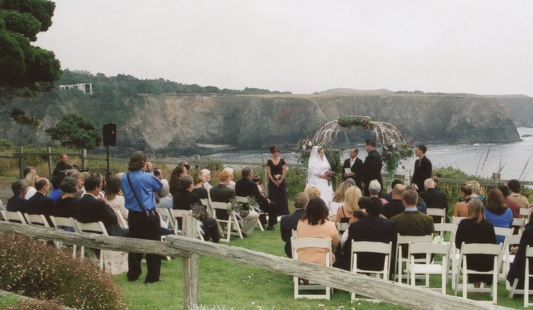 Rick Childs Officiating at a Mendocino Wedding