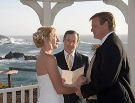 Rick performing a Wedding Service in Medocino